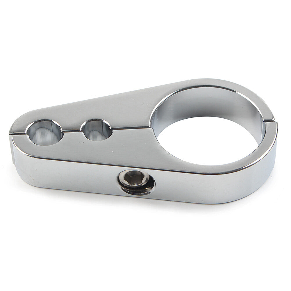 Brake Clutch Cable Wire Clamp Clip Fit for Harley 1-1/4 Handlebar 2-Holes Chrome