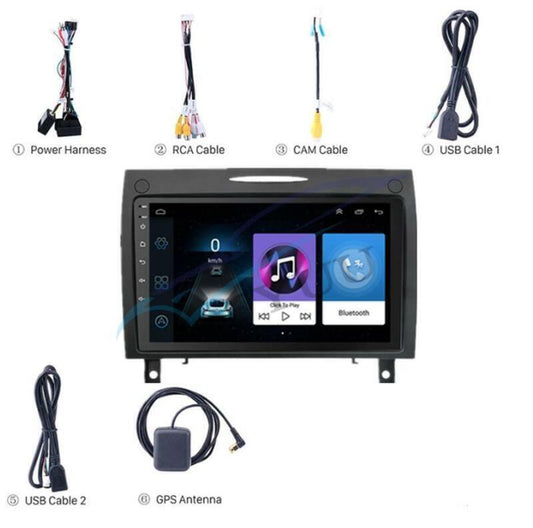 GPS Radio Navigation Fit For 04-10 for Mercedes-Benz SLK R171 9 Android 10.1 Stereo