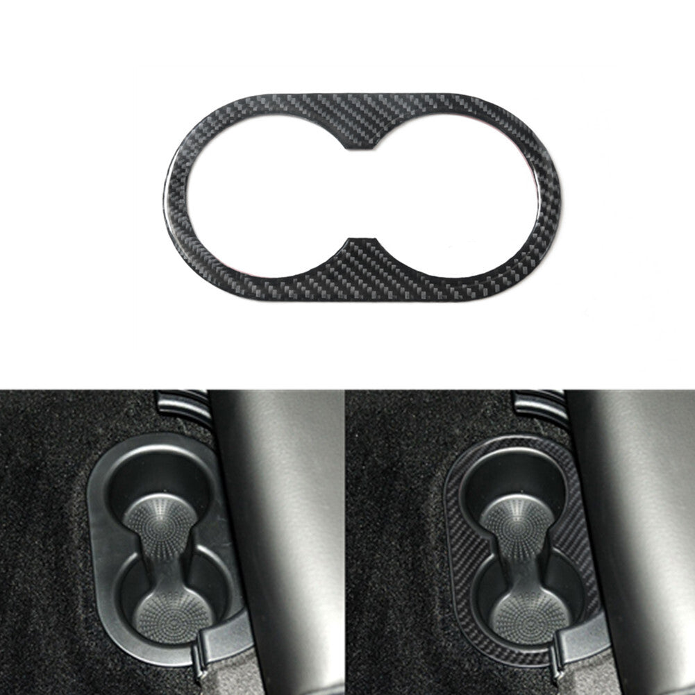 Carbon Fiber Rear Center Cup Holder Cover Trim for Dodge for Ram 1500 2009-2012