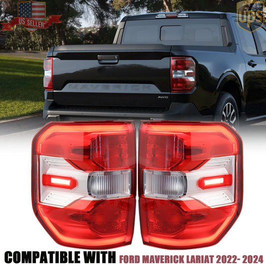 for Ford Maverick Lariat 2022 2023 2024 LED Rear Tail Light Stop Lamp Pair Set