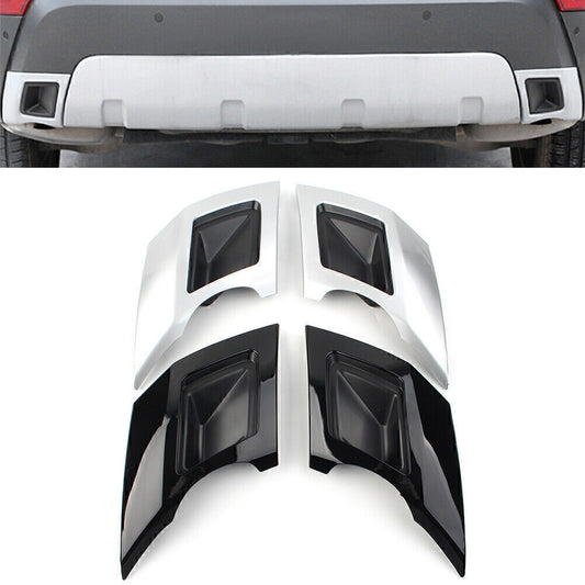 Rear exhaust cover trim fit. for Land Rover Discovery 5 2017 - 2021. Black/Silver.