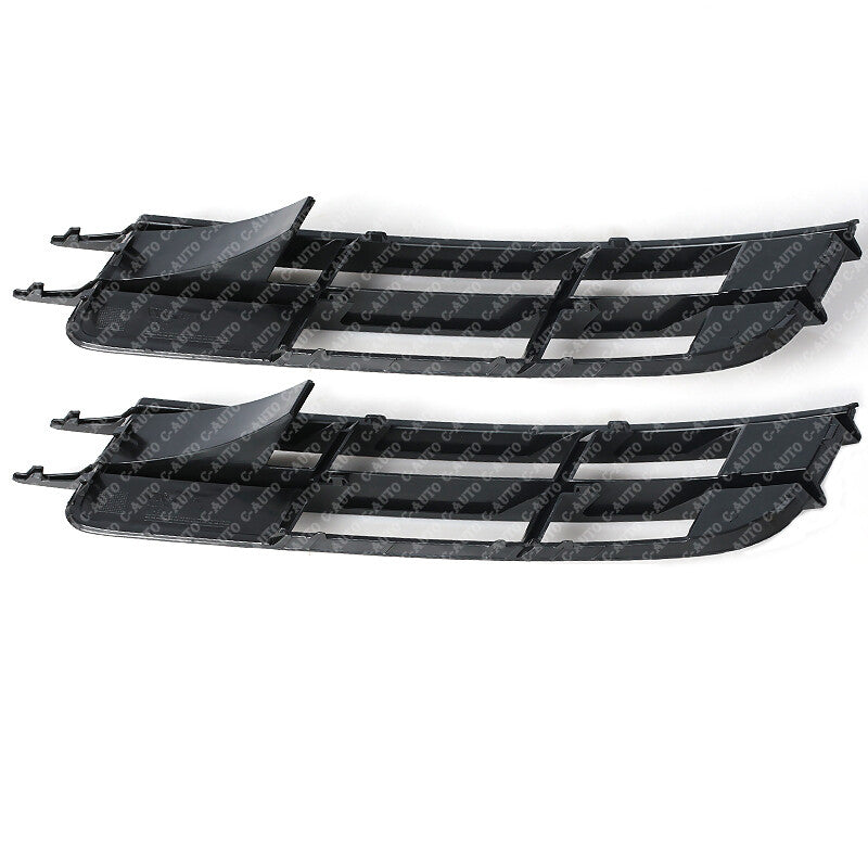 Pair Front Bumper Cover Grille Fog Light Plastic Black for Audi Q7 2007-2009