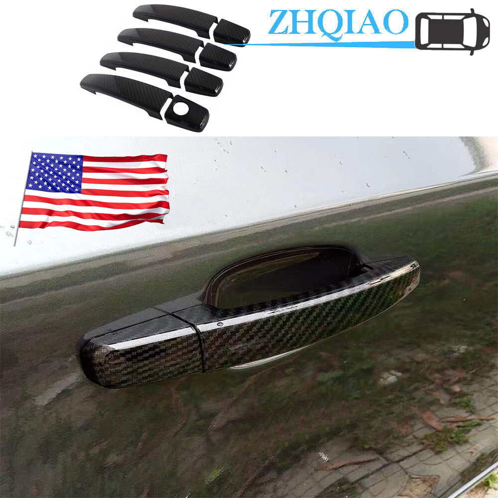 FOR 2011-2015 for Chevrolet for cruze Black Carbon fiber side door handle cover trim