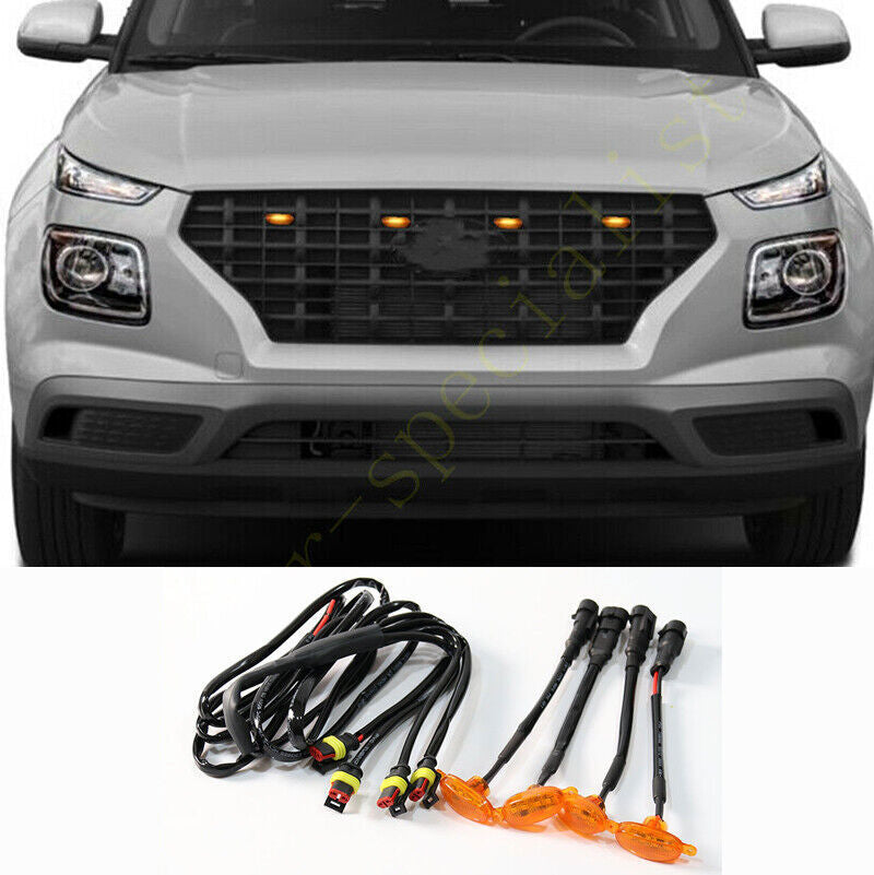 for Hyundai Venue 2020-2024 yellow Style Front Grill LED Marker Light Kit