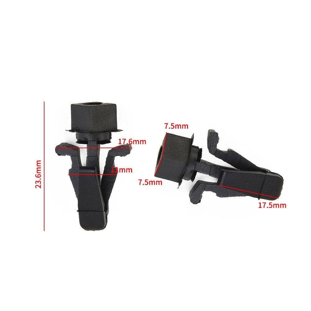 10 PCS/Set Car Bumper Grille Retainer Fastener Clips for Nissan Black Plastic