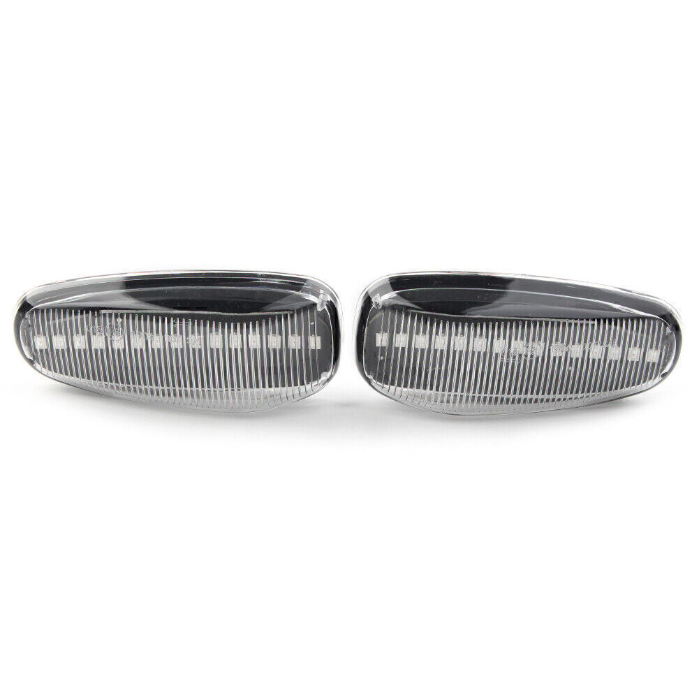 LED Sequential Dynamic Clear Side Marker Light Fit for Benz C E CLK Class W210 W202