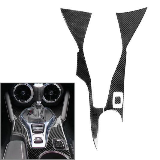Carbon Fiber Gear Shift Panel Cover Decorative Trim Fit for Chevrolet Camaro 17-19