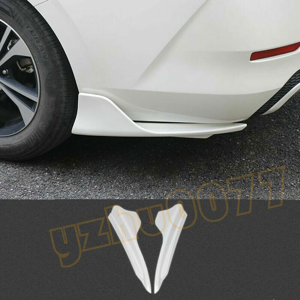 White ABS Rear Bumper Side Corner Spoiler Guard Trim for Nissan Sentra 2020-2023