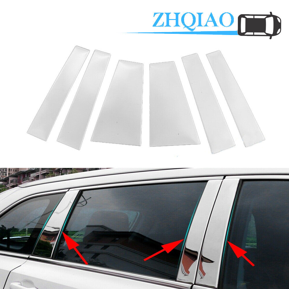 Accessories Steel Window Pillar Frame Cover Trim Fit for Toyota Highlander 2014-2019
