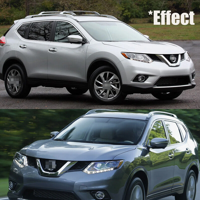 The passenger-side right LED headlight with chrome trim is suitable for 2014 and 2015 for Nissan Rogue 26060-4BA5A