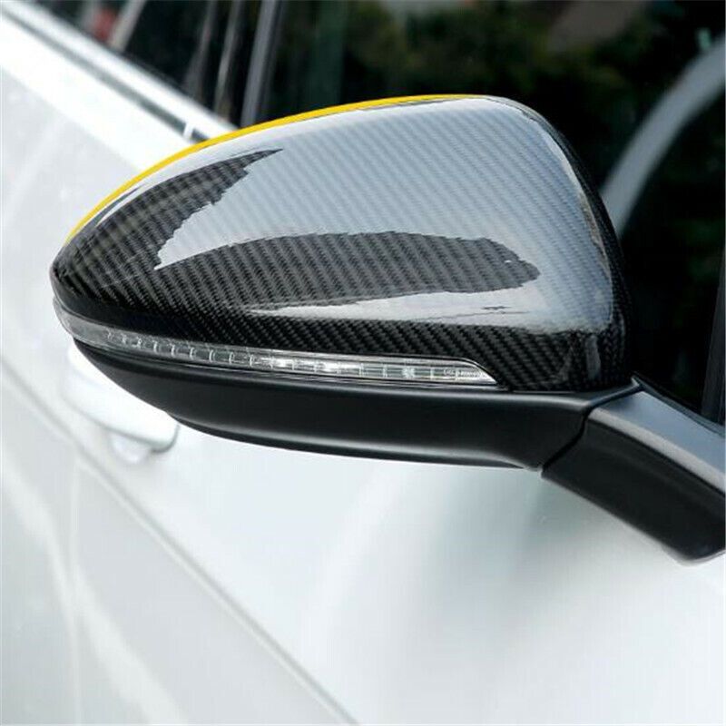 Carbon Fiber Rearview Side Mirror Decor Cover Trim for VW for Golf MK7 MK7.5 2013-19