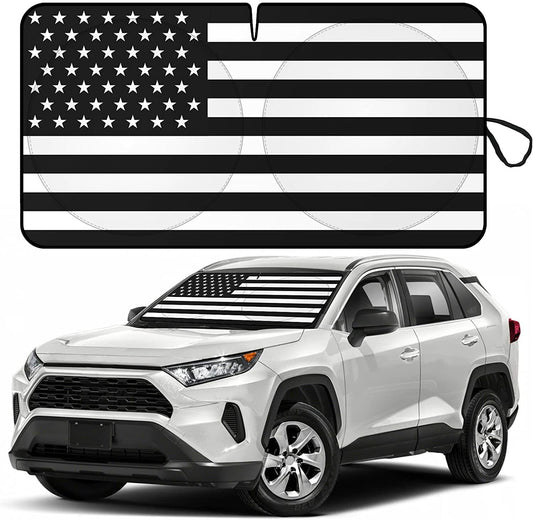 for Honda Accessory US Flag Car Windshield Sun Shade Window Foldable Visor Cover