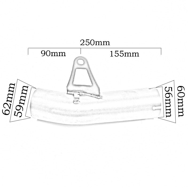 Motorcycle Exhaust Middle Link Pipe Connection Pipe for BMW S1000RR 2010-2014