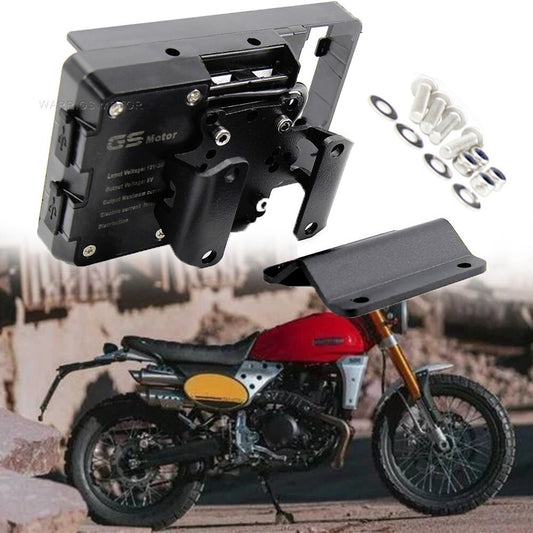 GPS Plate Bracket Phone Holder Kit For FANTIC CABALLERO FLAT TRACK 125 250 500