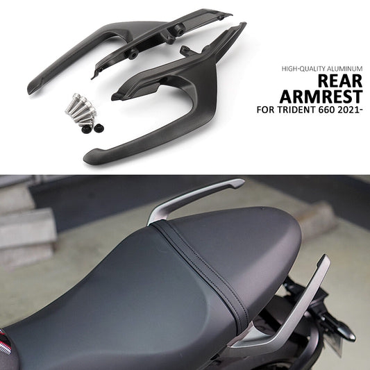 CNC Passenger Pillion for Seat Grab Handle Bar Hand Rail For Trident 660 2021-2023