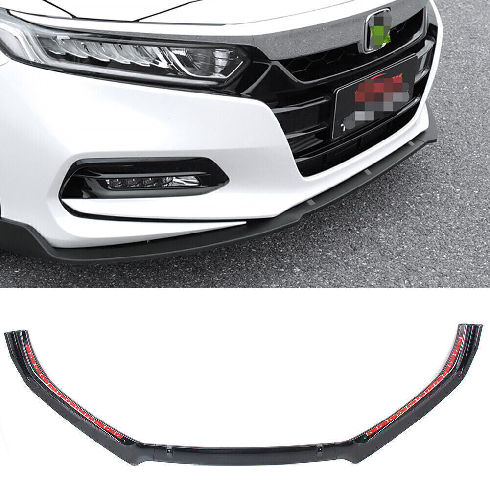 Front Bumper Lip Splitter Spoiler Side Skirt Protection for Honda Accord 2018-20