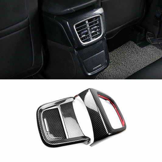 for Lincoln MKX 2016-2018 Carbon Fiber Interior Rear Air Vent Outlet Cover Trim