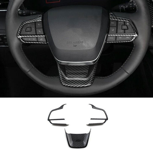 Inner Steering Wheel Trim 3PCS ABS Carbon fiber for Toyota Grand Highlander 2024
