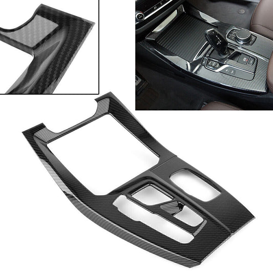 Gear Position Panel Decorative Cover Trim Carbon Fiber Black Fit for BMW X3 G01 2018
