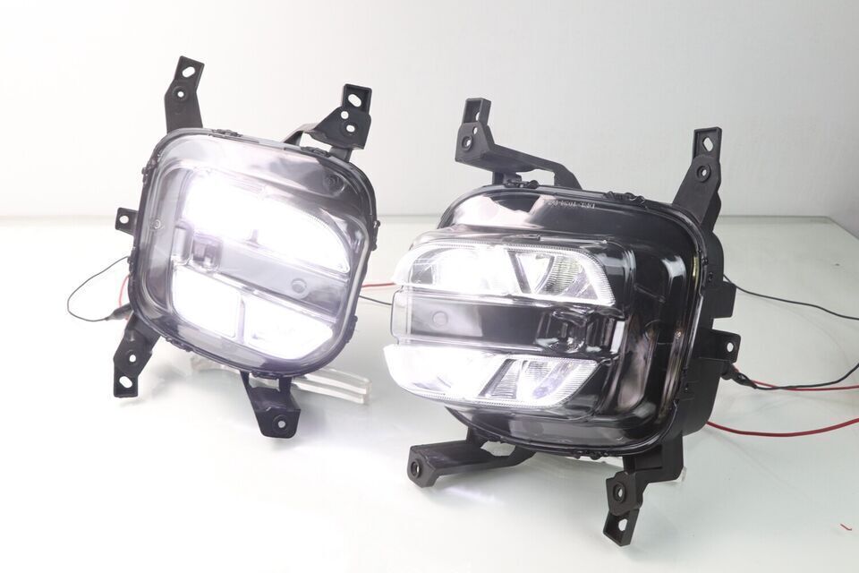 for Kia Sportage/KX5 2019-2020 Pair LED DRL Daytime Running Fog Light W/Frame
