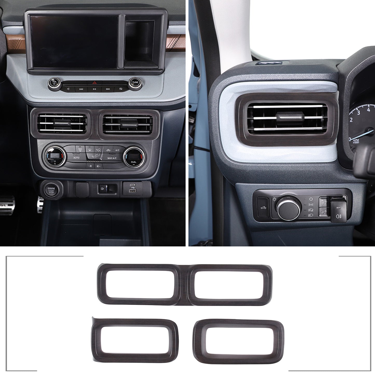 Matte Black Tailgate Rear Handle Trim Protector Frame for Toyota Tundra 2022 - 2023
