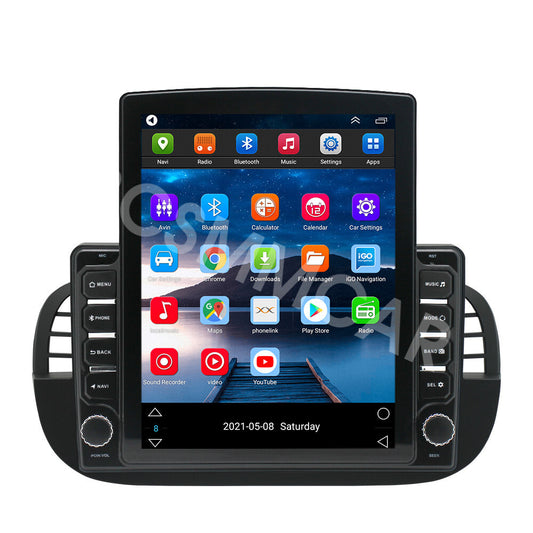 9.7 Android 14 Fit for Fiat 500 2007-2015 Radio Stereo Player Head Unit 2+32G