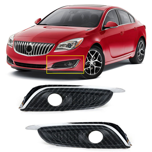Pair for Buick Regal 2014 2015 2016 2017 Front Bumper Bezels Fog Light Covers