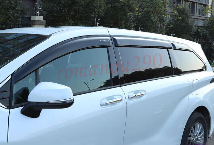 for Toyota for Sienna 2021-2024 Black Window Visor Vent Cover Sun Rain Guard Decors