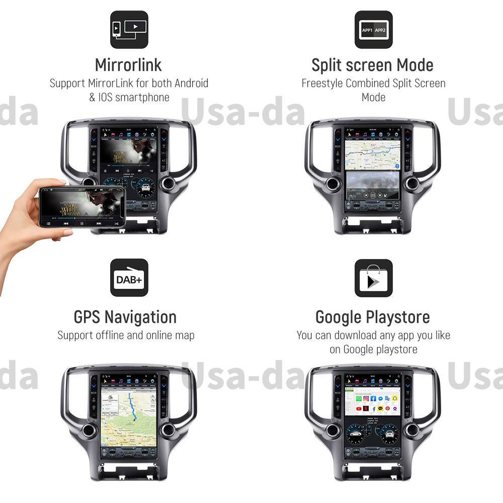 for Dodge for RAM 1500 2500 3500 Car GPS Navigation Headunit Radio Stereo 12.14+64G