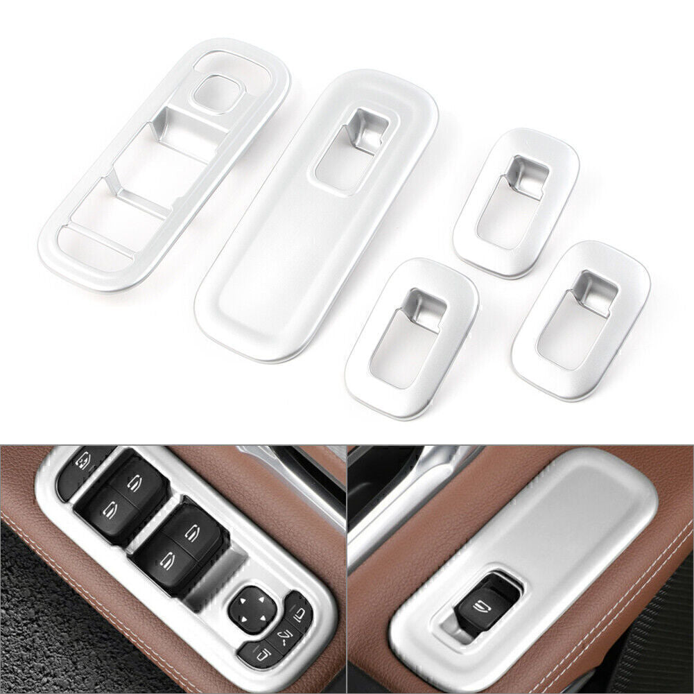 Left Drive Door Window Switch Cover Trims Silver For 2019 for Mercedes-Benz A-Class