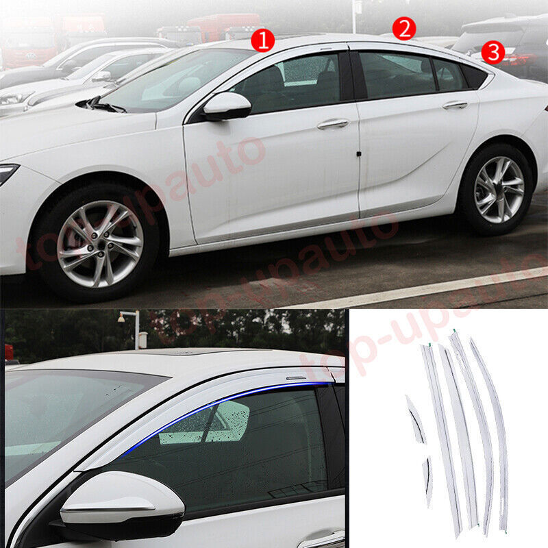for Buick Regal 2018-2021 silver Window Wind Visors Rain Guard Vent Deflectors