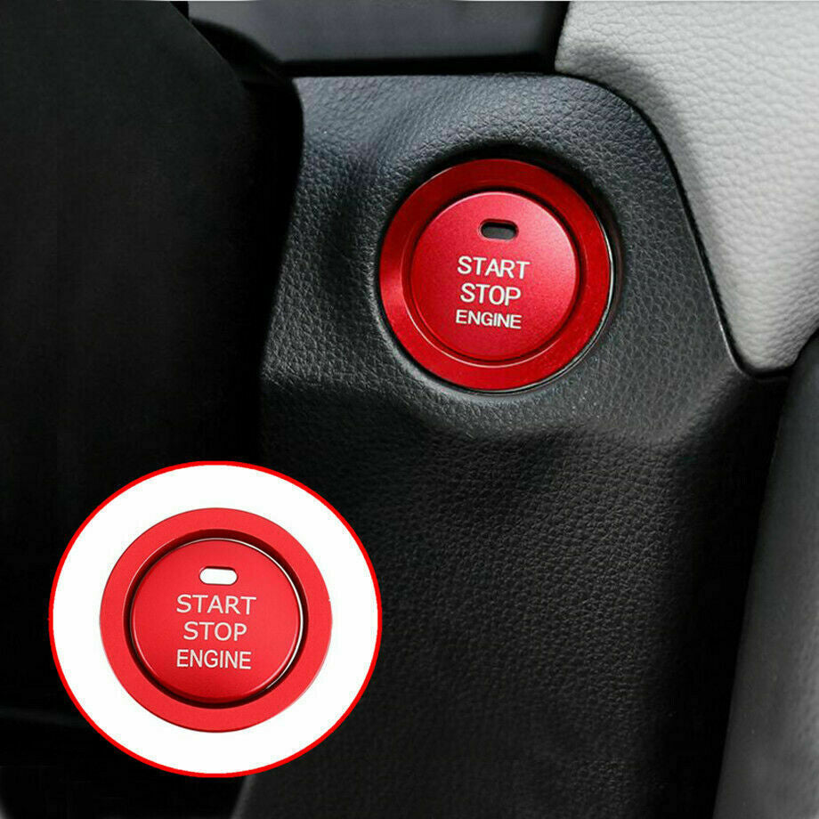 for Toyota Highlander 2020-2023 Alloy Red Engine Start Stop Switch Button Trim