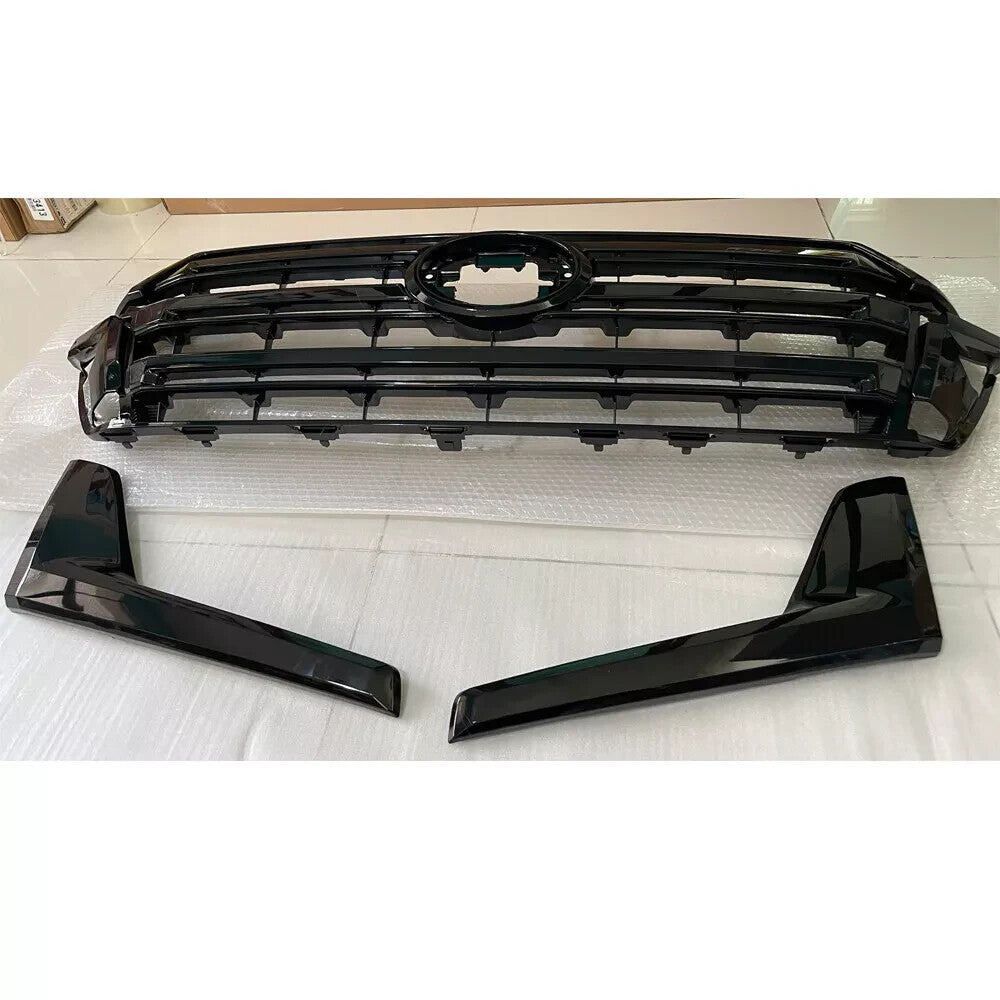 Front Grille Bumper Grill Decor Fit for Toyota for Land Cruiser LC200 2016-20 Black