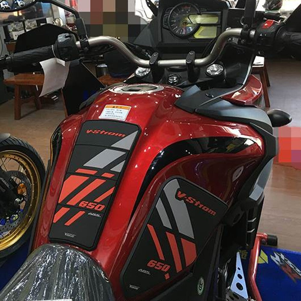 for Suzuki V-STROM Vstrom DL 650XT Side Fuel Tank Stickers Waterproof Pad Rubber
