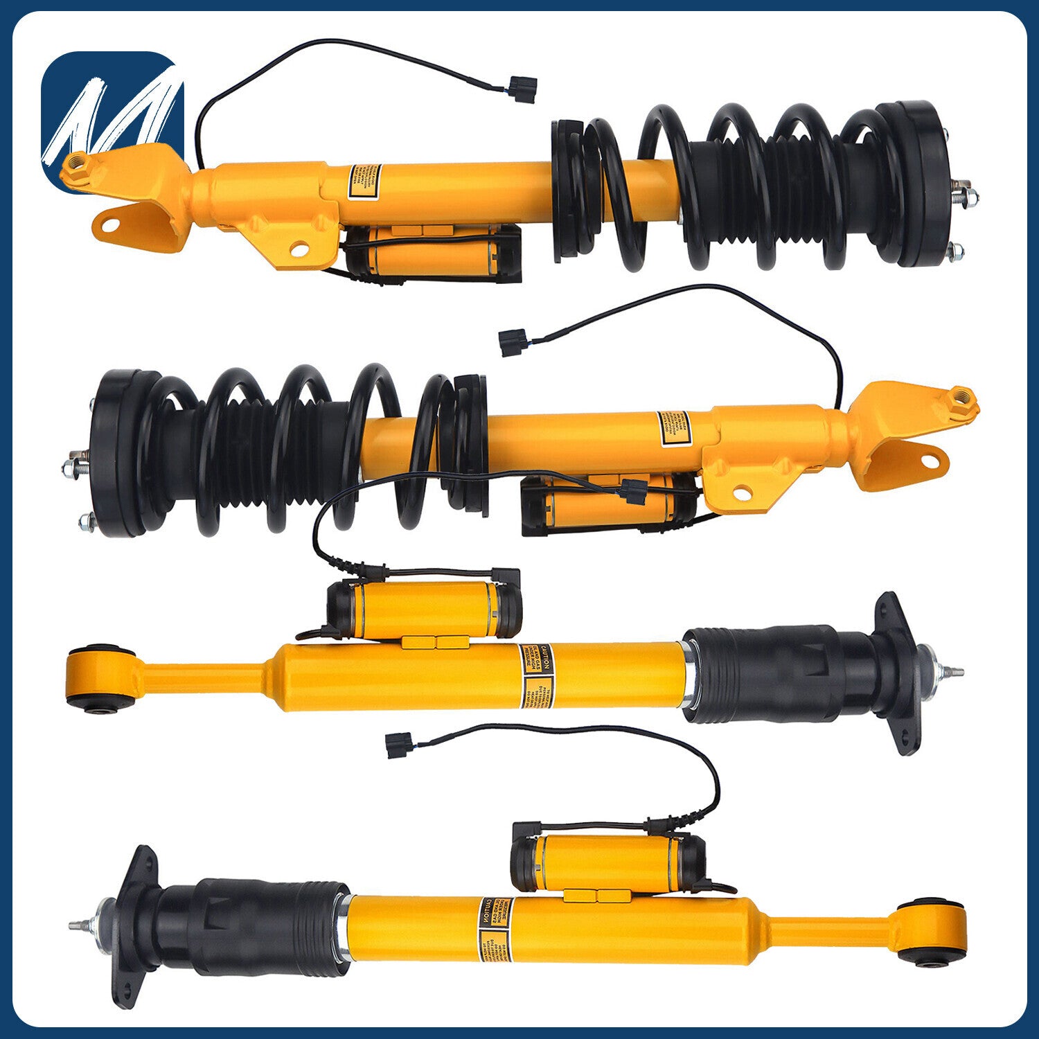 4-piece front and rear shock absorber struts from Assys ADS, suitable for Mercedes C218 W212 CLS63 AMG 4Matic 14