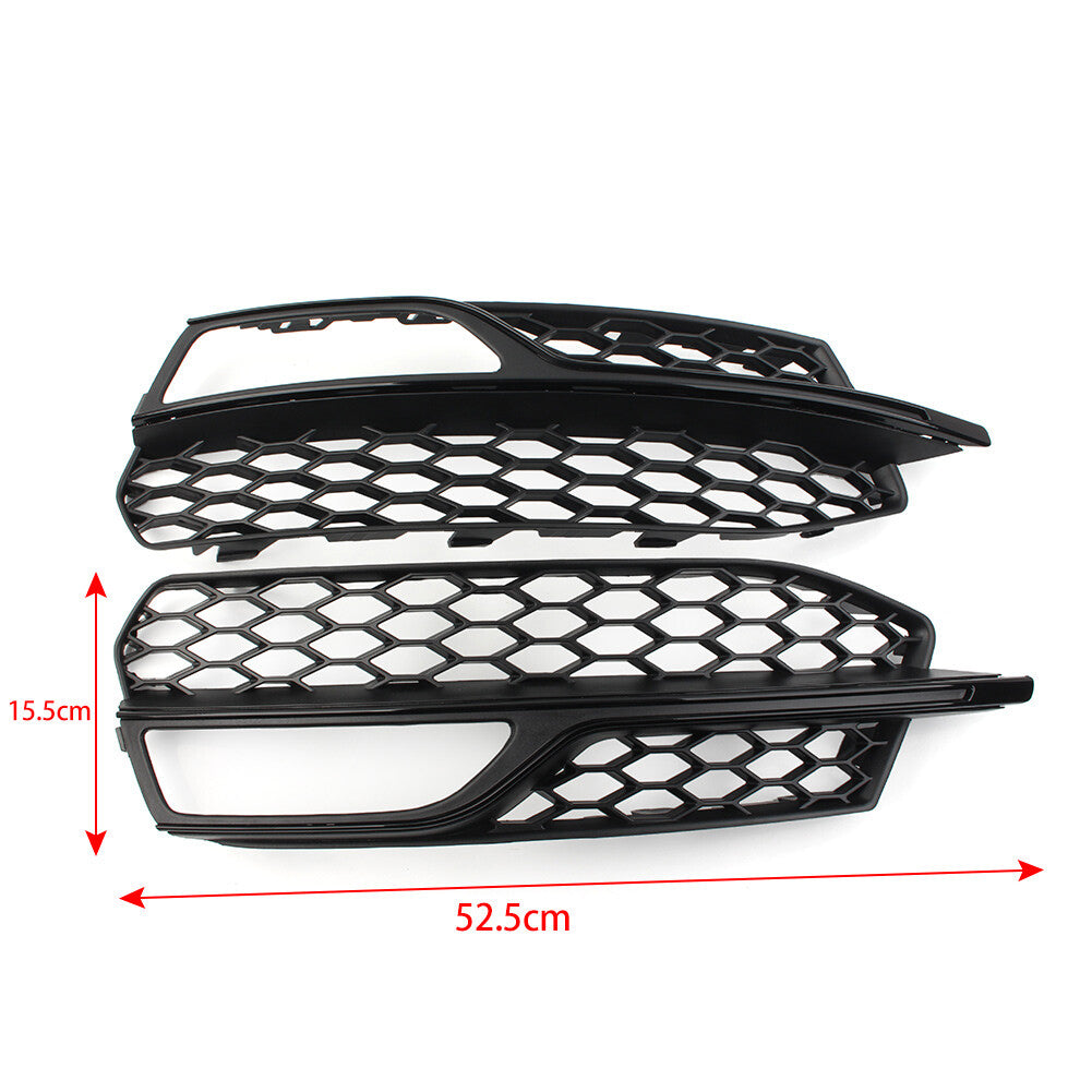 Honeycomb Mesh Front Bumper Fog Light Grille Cover Fit for Audi A3 S3