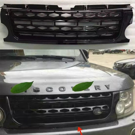 Mesh Grille Grill Front Bumper Center 2010-2016 Black for Land Rover Discovery 4
