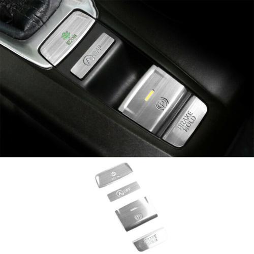 for Honda Accord 18-22 Silver Aluminum Central Control Gear Button Stickers 4pcs