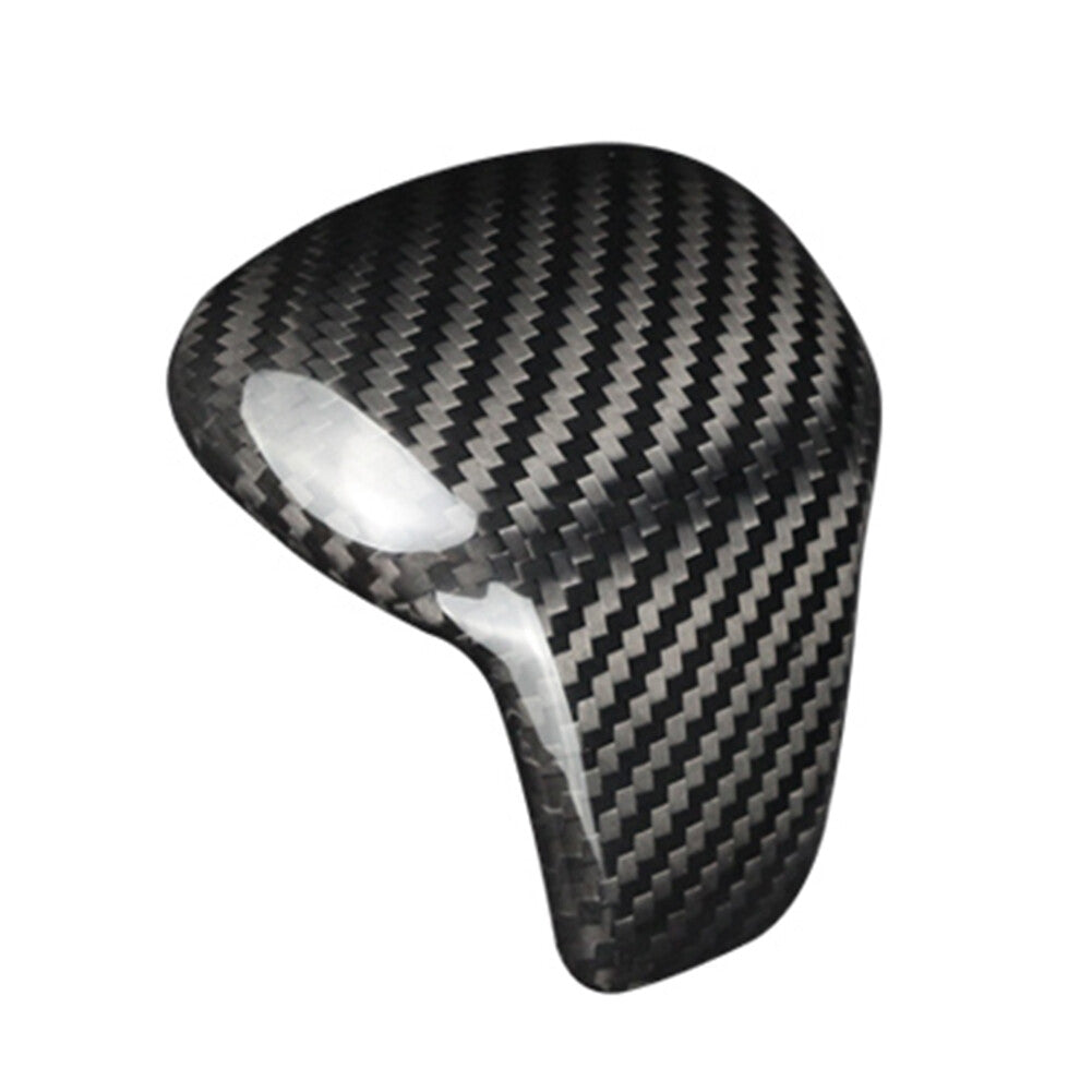 Gear Shift Knob Cover Trim Carbon Fiber Black for Volkswagen for Tiguan 2017-2023