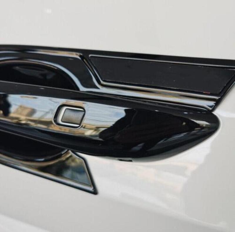 Fit for Hyundai for Elantra 2021-2023 Black Glossy Car Door Handles Cover Trim Decor