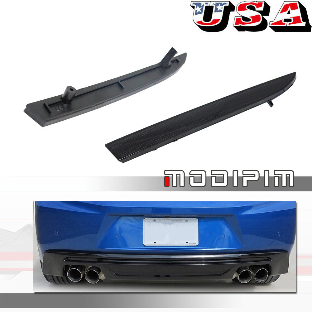 Rear bumper smoke reflector lens trim 1 pair for Cadillac 13-19 ATS/17-18 XT5