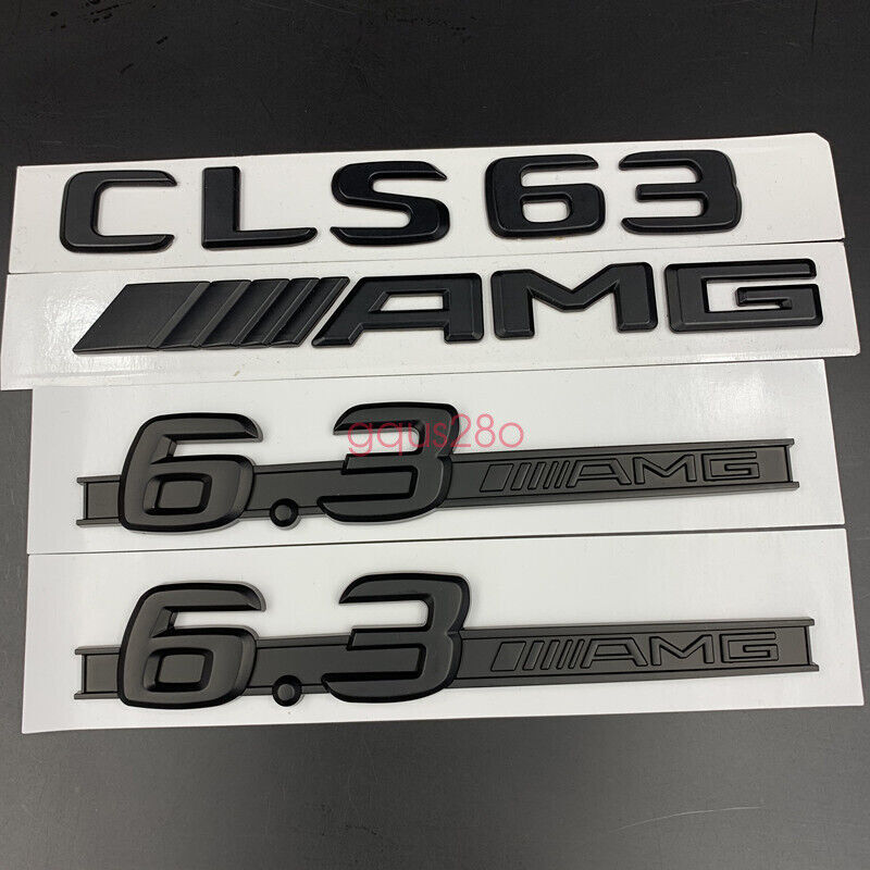 Matte Black CLS63 AMG 6.3 AMG Lettering Trunk Embl Badge Sticker for Mercedes-Benz