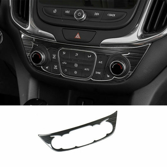 Titanium Black Console AC Button Control Frame for Chevrolet Equinox 2018-2021