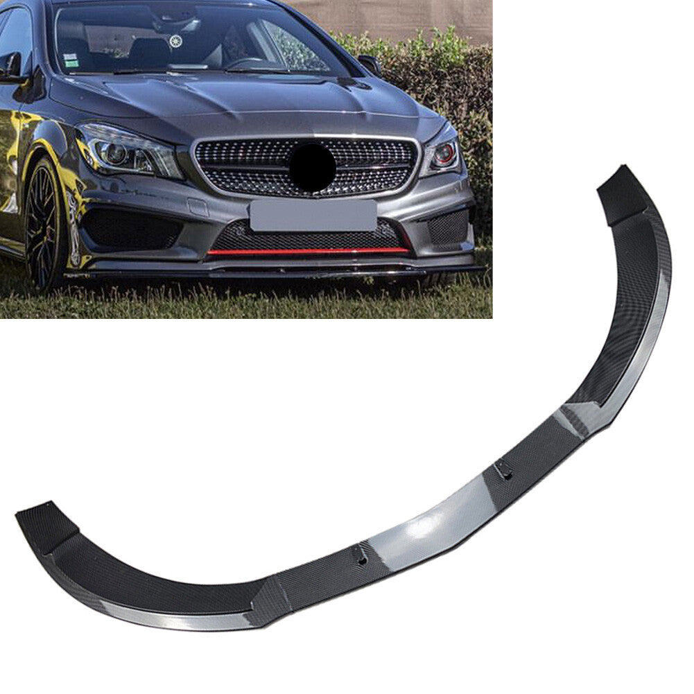 1x Carbon Front Fit for Mercedes-Benz C117 CLA200 CLA45 Bumper Splitter Lip Spoiler