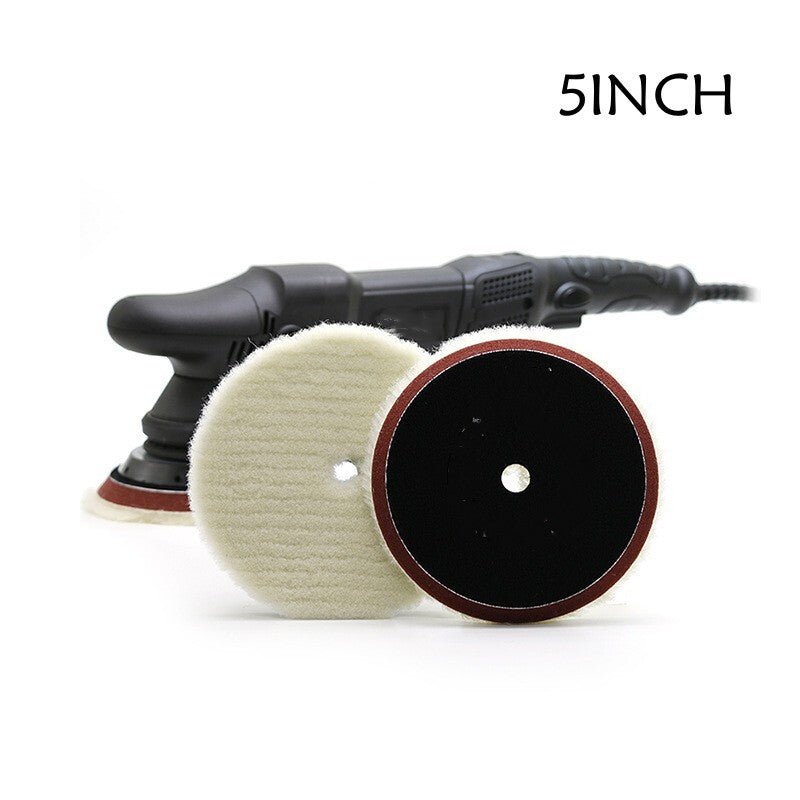 5-inch Wool Polishing Pad, Premium Wool Cutting Pad with Hook and Loop