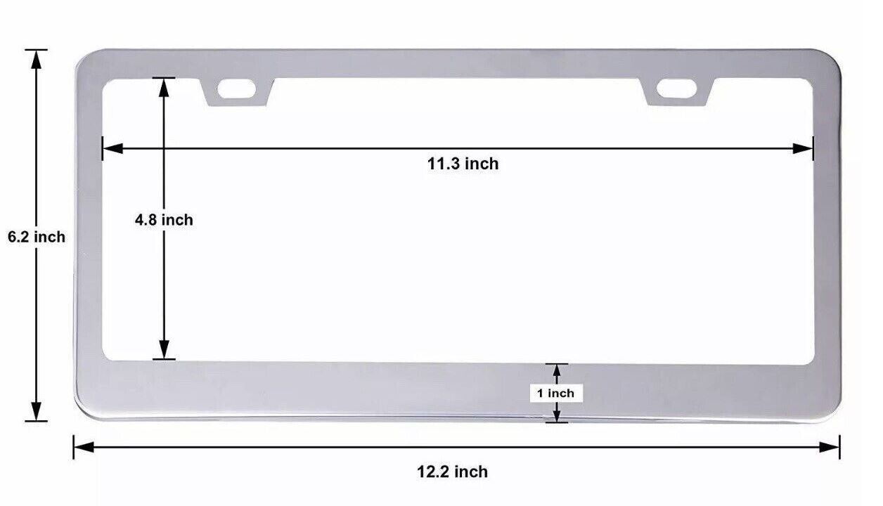 2-piece car license plate frame cover, rear boot screw cap, chrome alloy for BMW