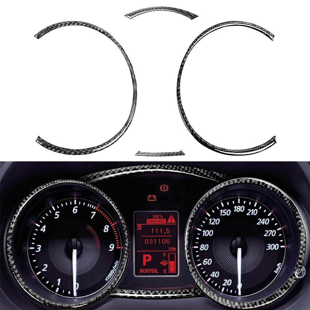 4 Pcs Carbon Fiber Speedometer Panel Trim for Mitsubishi Lancer EVO X MR 2008-15