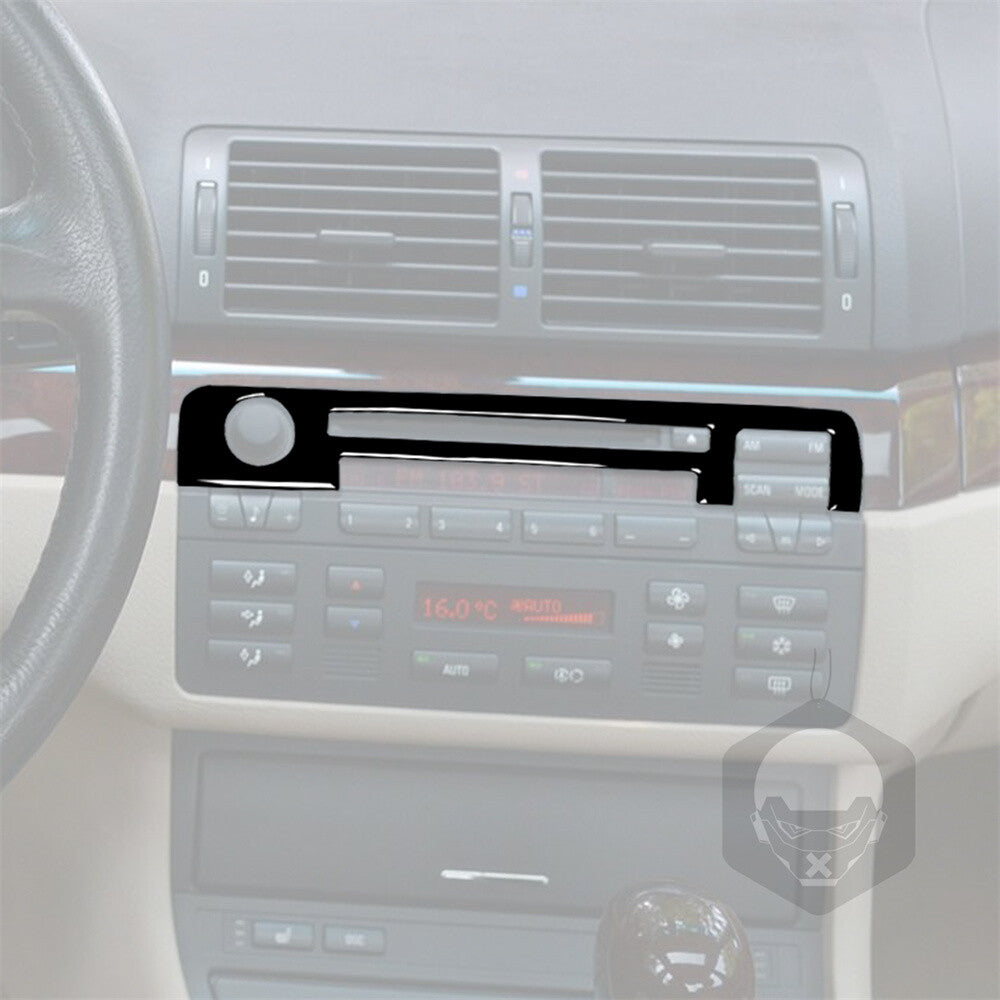 Gloss Black Central Control CD Uper Panel Cover Fit for BMW 3 Series E46 1998-05