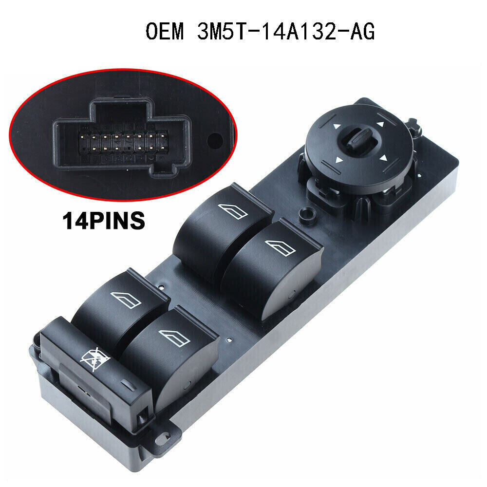 for Ford Focus MK II 2004-2018 3M5T-14A132-AG Power Window Switch Driver Side 1