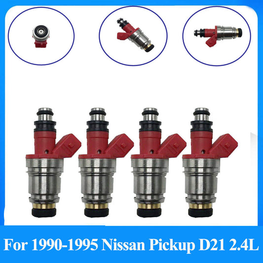4-pack fuel injectors JS21-1 16600-86G00 for 1990-1995 for Nissan Pickup D21 2.4L